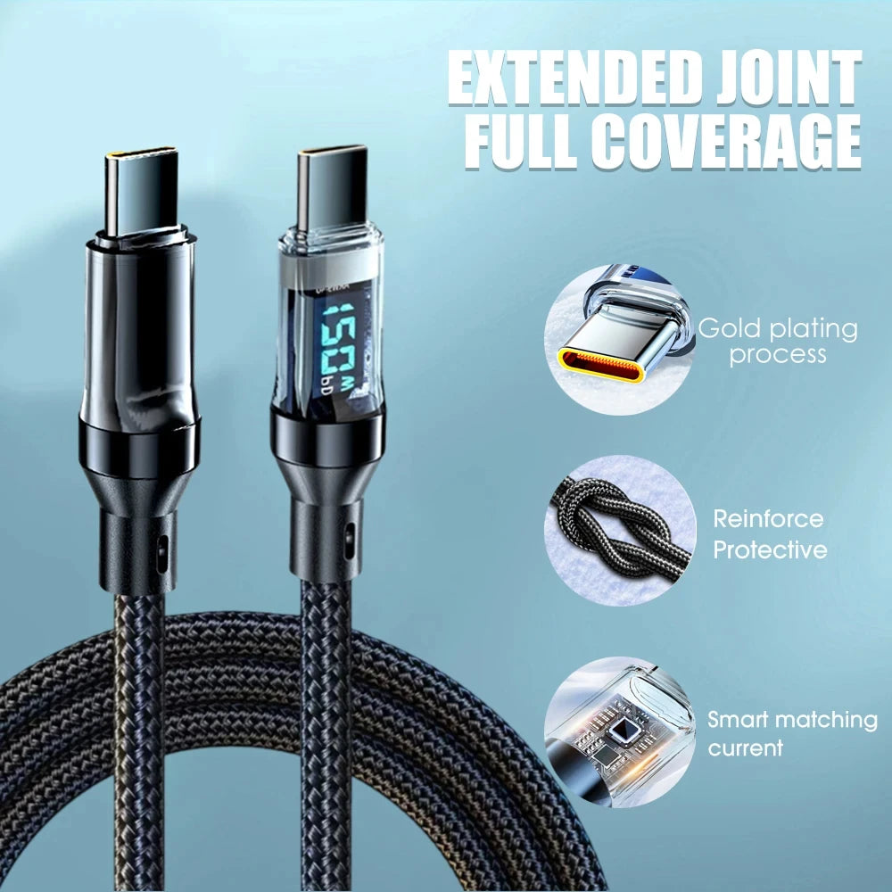 Digital LED Display High-Power USB Fast Charging Cable