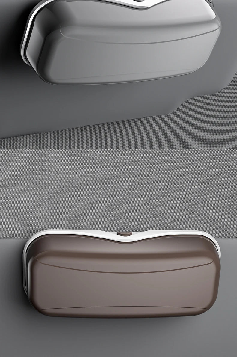 Multifunction Car Glasses Box Portable Car Sunglasses Holder Car Driving Glasses Holder Eyeglass Case Sun Visor Glasses Storage