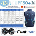 NEWS USB 12V/5V 4Fan Couples Summer Breathable Cooling Vest Sleeveless Fan Air Conditioner Jacket Heat Resistant Outdoor Workwea