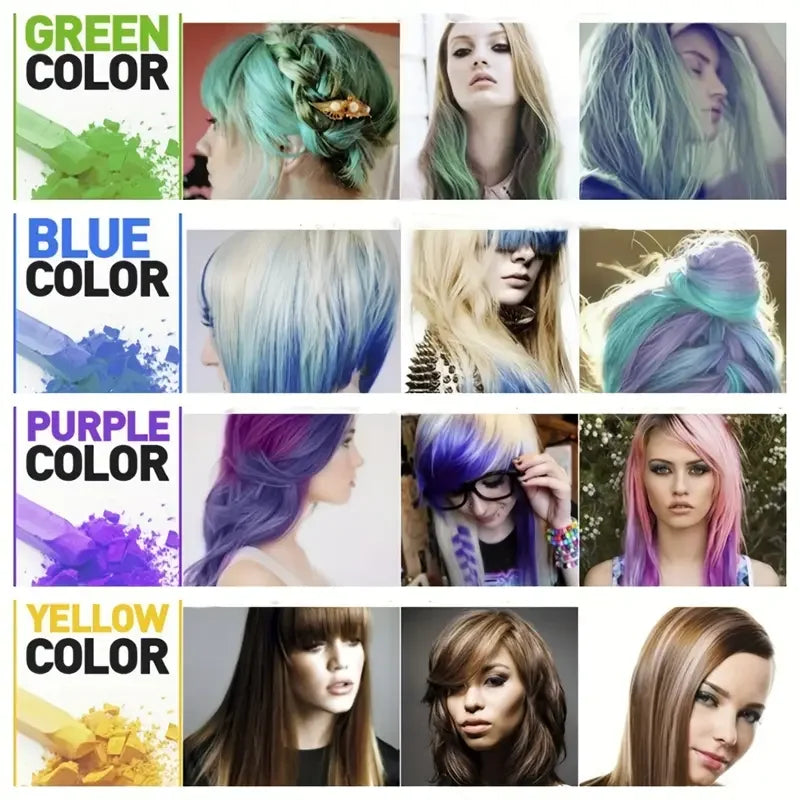 12-Color Temporary Hair Chalk Paint Set