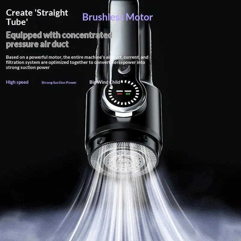 Wireless Car Vacuum Cleaner – 17000Pa Handheld Cordless Vacuum with One-Button Dust Dump