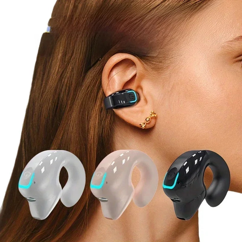 Wireless Bone Conduction Ear-Clip Bluetooth Headphones