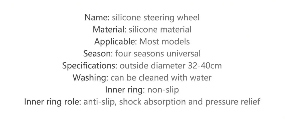 Anti-Skid Silicone Steering Wheel Cover – Comfortable Grip, Universal Fit