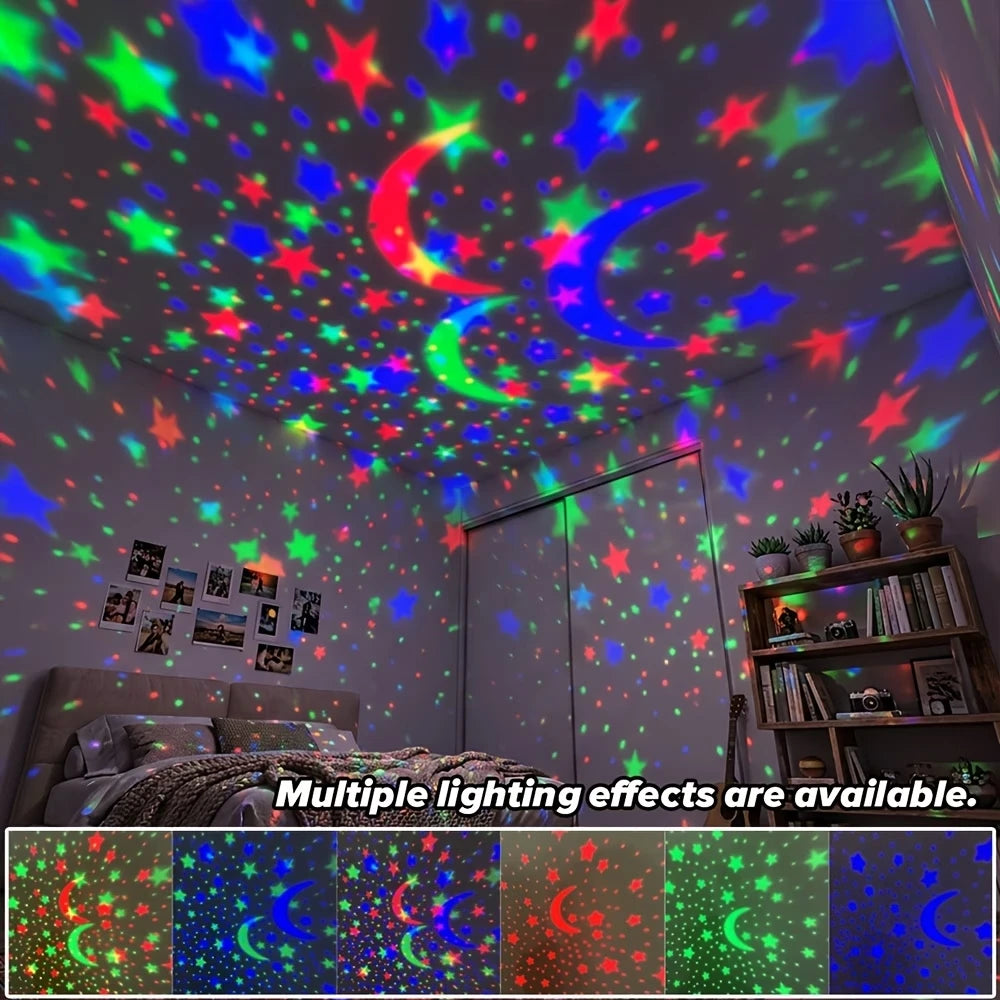 USB LED Starry Sky & Moon Night Light Projector
