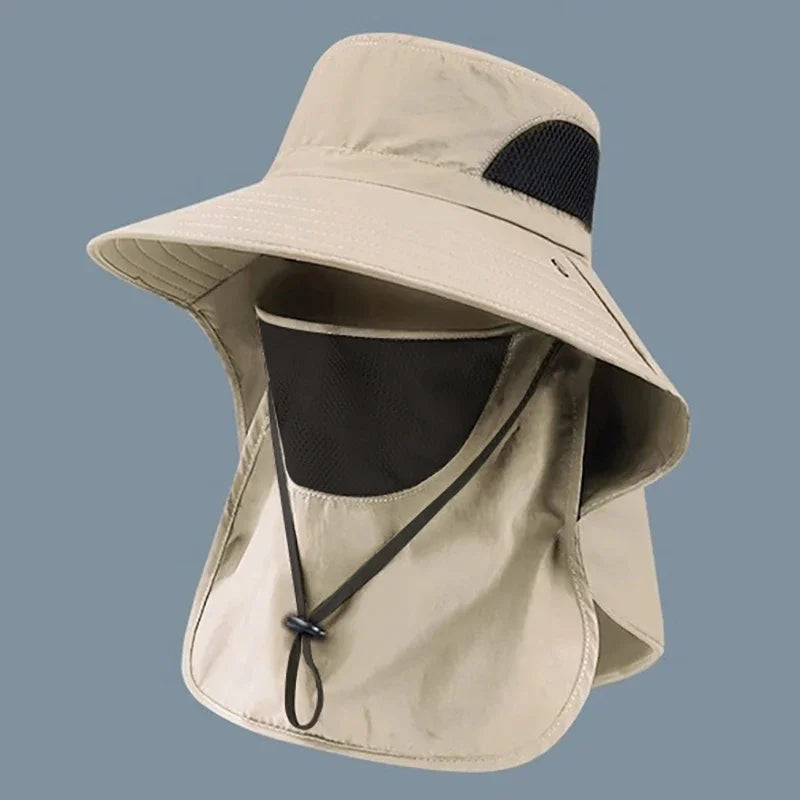 Unisex UV Protection Outdoor Bucket Hat with Neck Flap