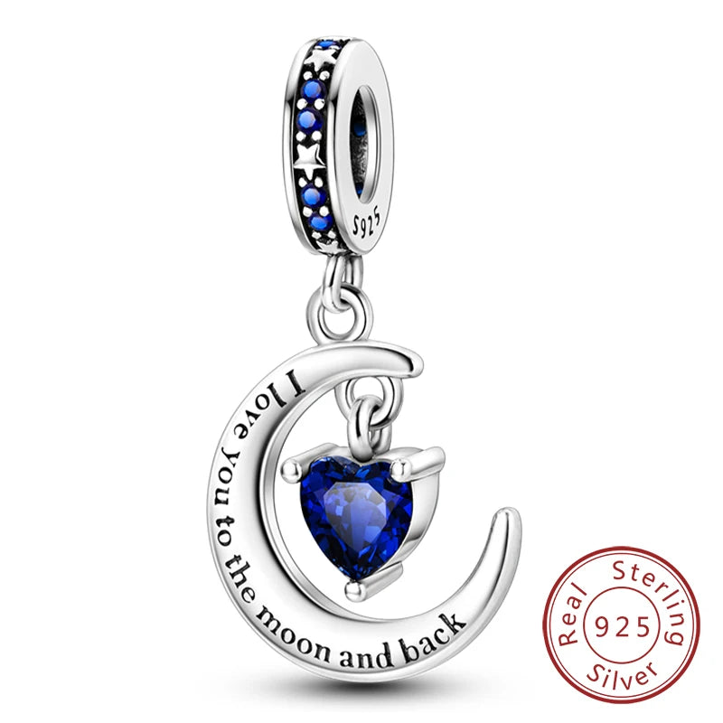 925 Sterling Silve Charms Beads Forever Love Heart Sister Family Life Charms Dangle For Bracelet Woman Jewelry Gifts