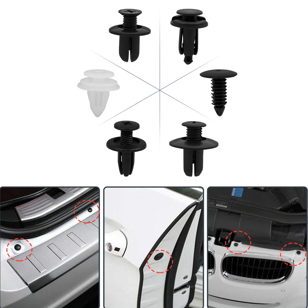 Universal Car Body Push Retainer Clip & Fastener Kit