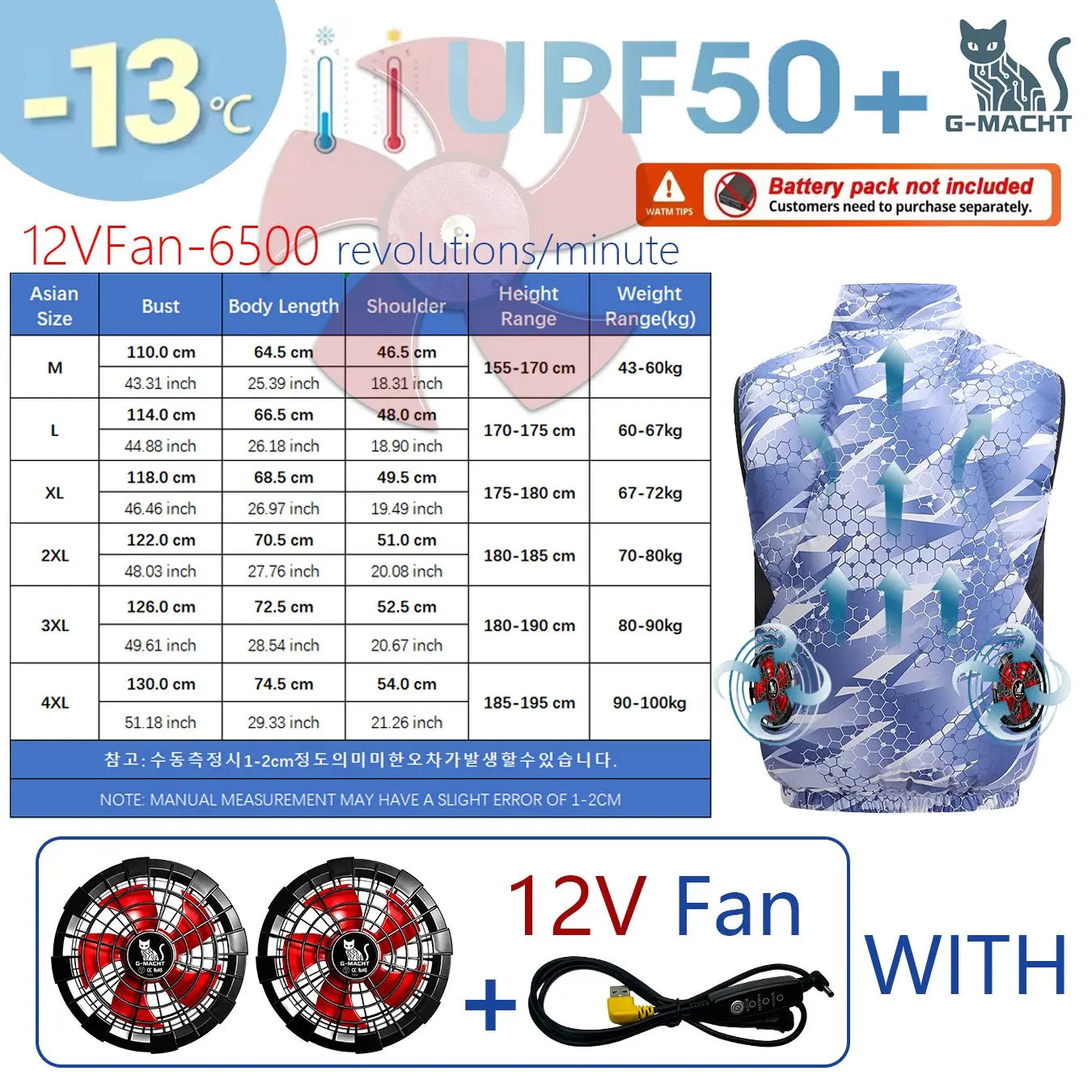 4-Fan USB Cooling Vest – Breathable Summer Workwear for Men & Women