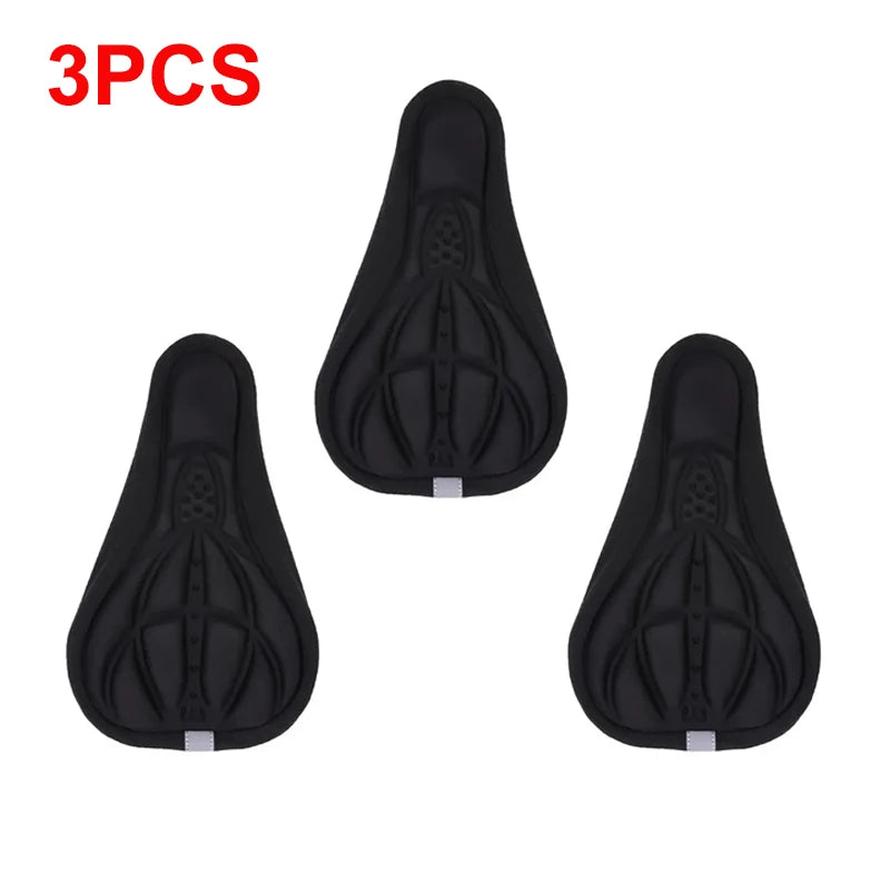 Bicycle Saddle 3D Soft Cycling Seat Cover MTB Mountain Bike Thickene Sponge Pad Outdoor Breathable Cushion Bike Accessories