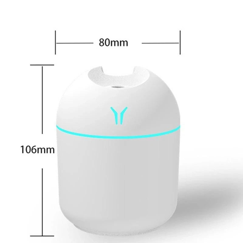 250ml USB Mini Ultrasonic Air Humidifier & Diffuser