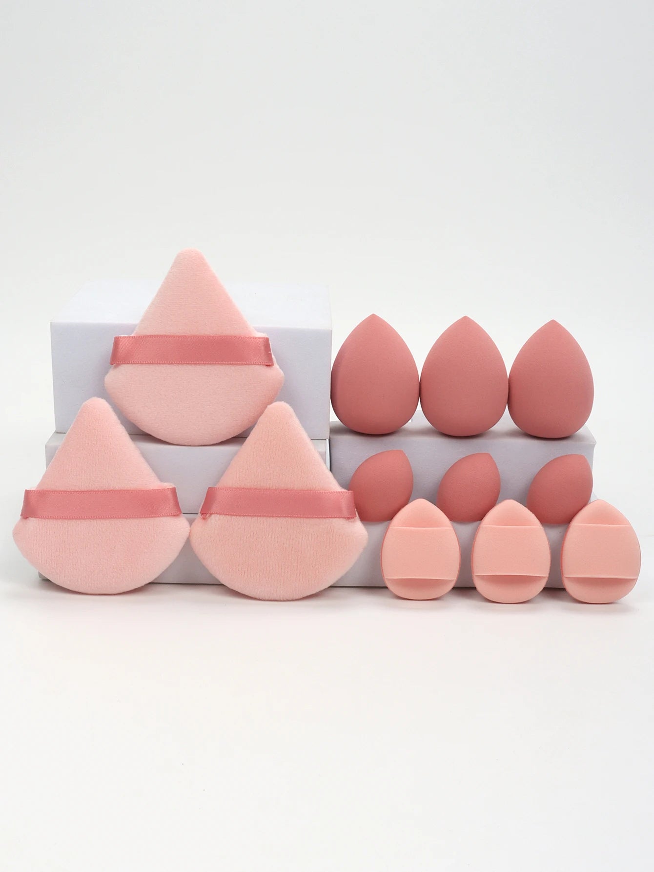12-Piece Professional Makeup Sponge & Powder Puff Set