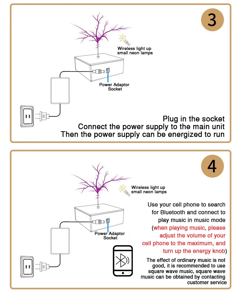 Bluetooth Dual-Mode Music Tesla Coil