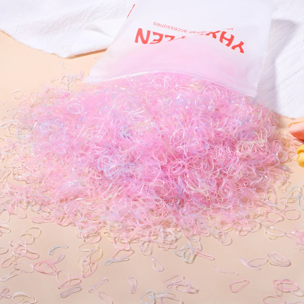 Bulk Colorful Disposable Elastic Hair Ties Set