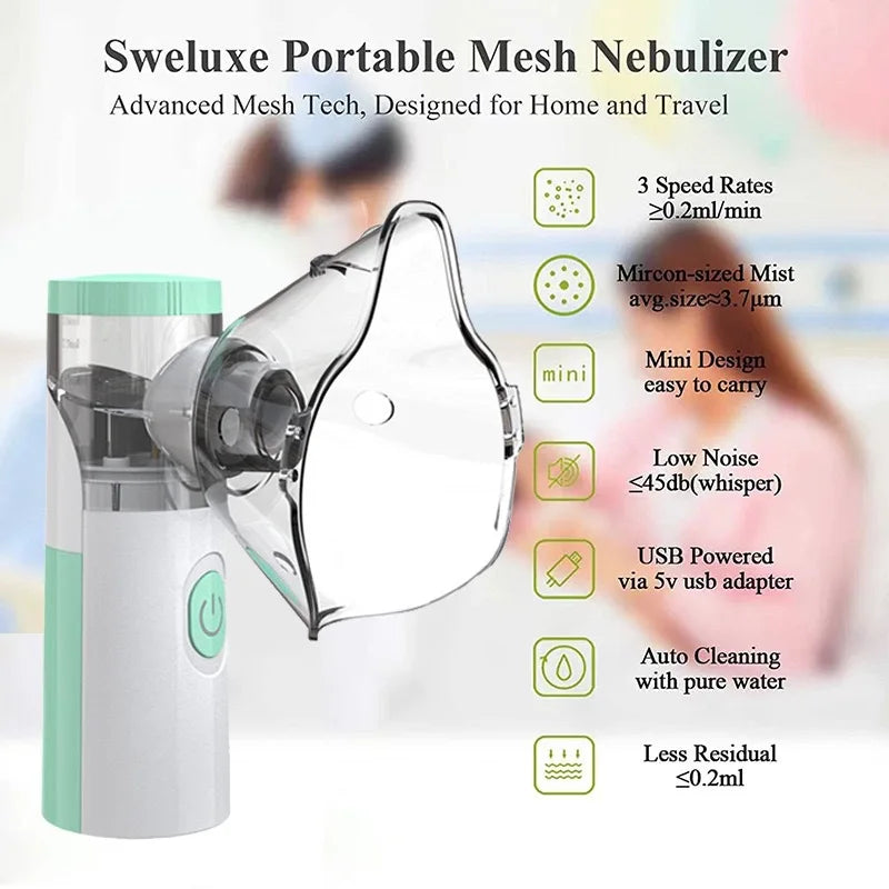 Portable Silent Mesh Nebulizer & Handheld Inhaler