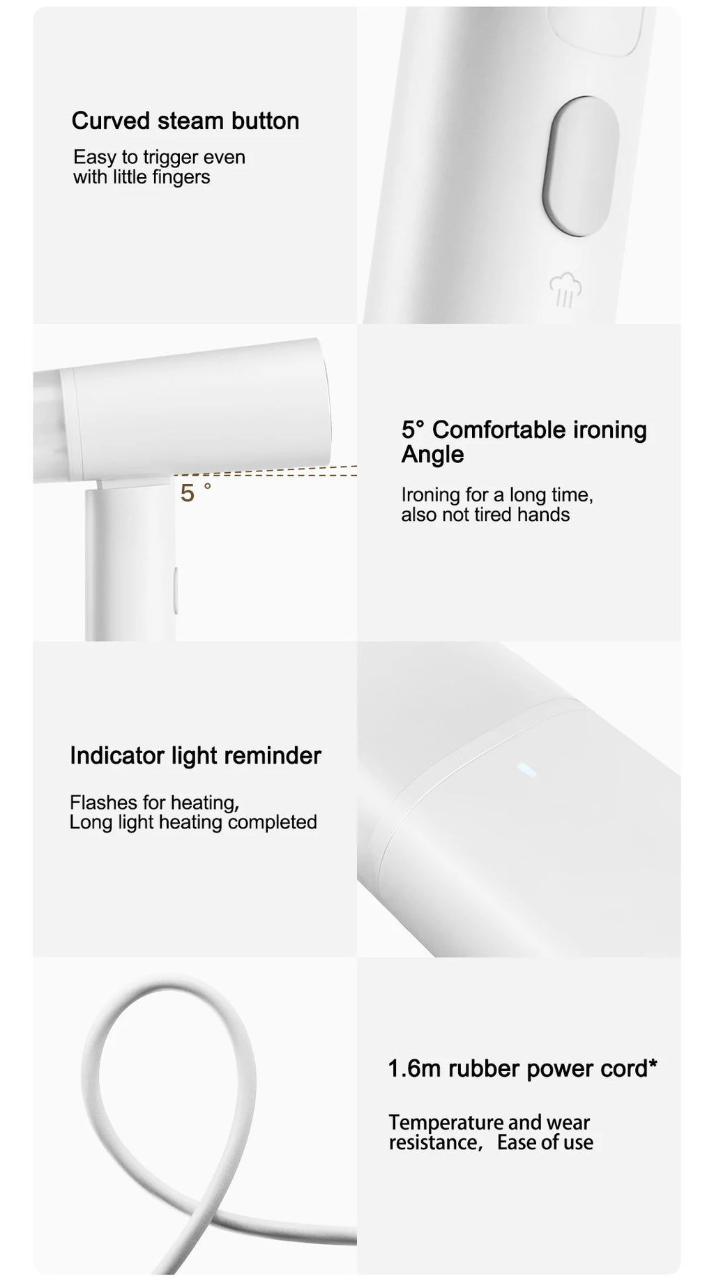 Handheld Garment Steamer 2 iron Home Electric Steam Cleaner Portable Foldable Mite Removal Flat Ironing Machine