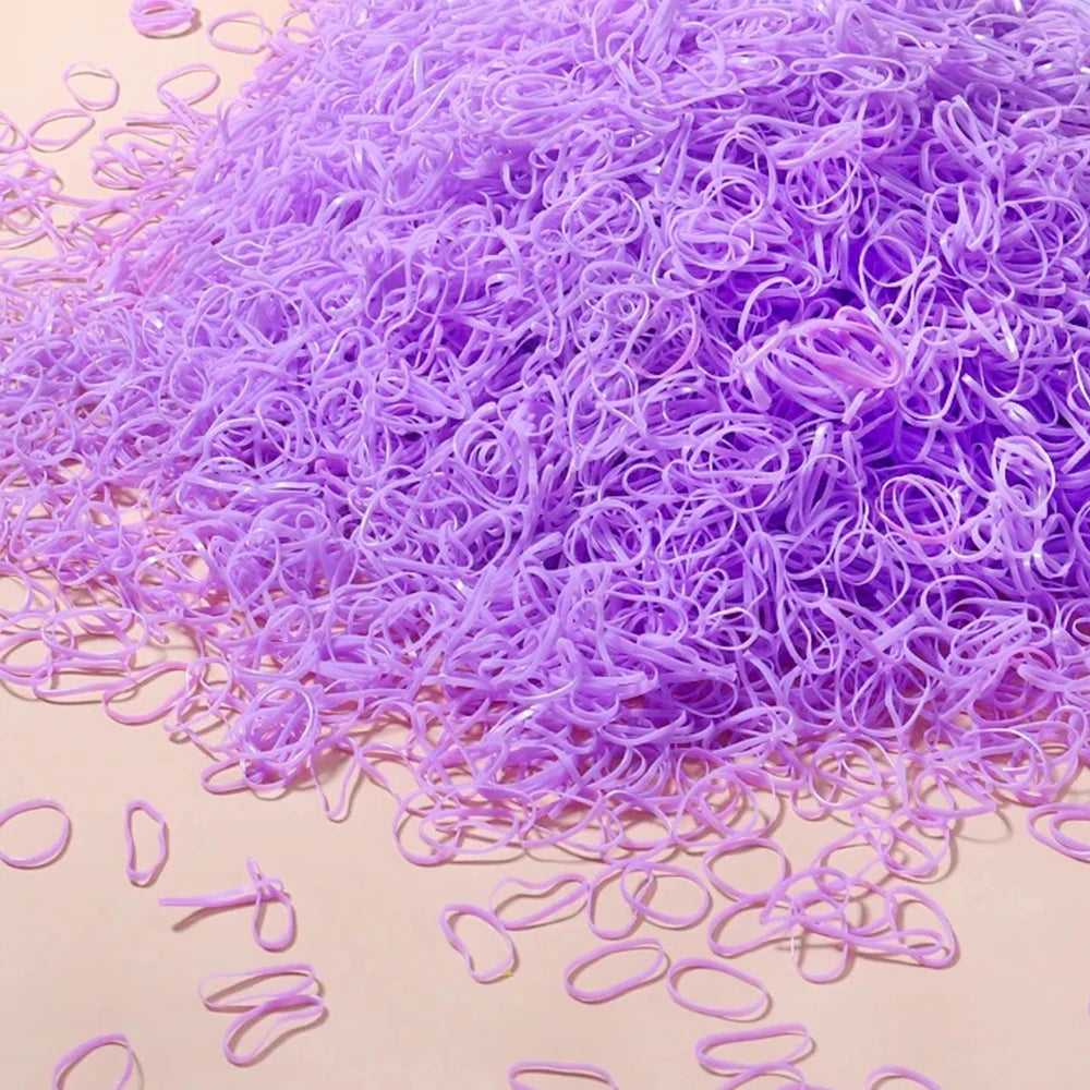 Bulk Colorful Disposable Elastic Hair Ties Set