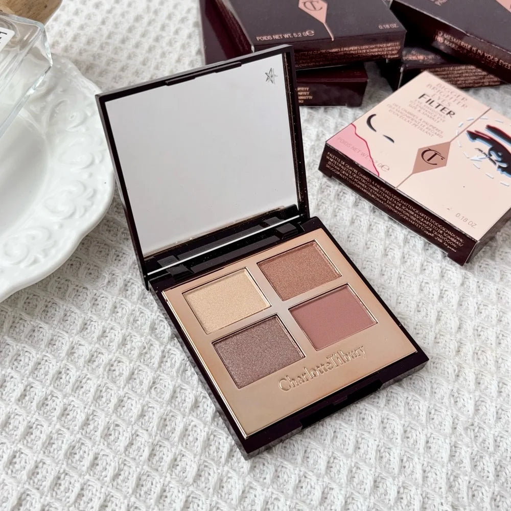 4Pan Velvet&9Pan Silk Shimmer Eyeshadow&Cream Blush Dewy Long Lasting Buildable Blendable Natural Glow Makeup
