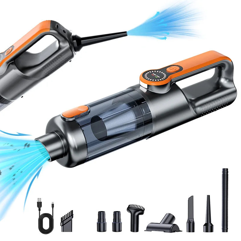 Wireless Car Vacuum Cleaner – 17000Pa Handheld Cordless Vacuum with One-Button Dust Dump