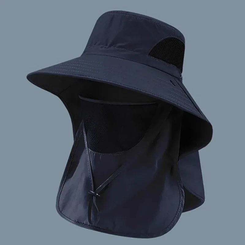 Unisex UV Protection Outdoor Bucket Hat with Neck Flap