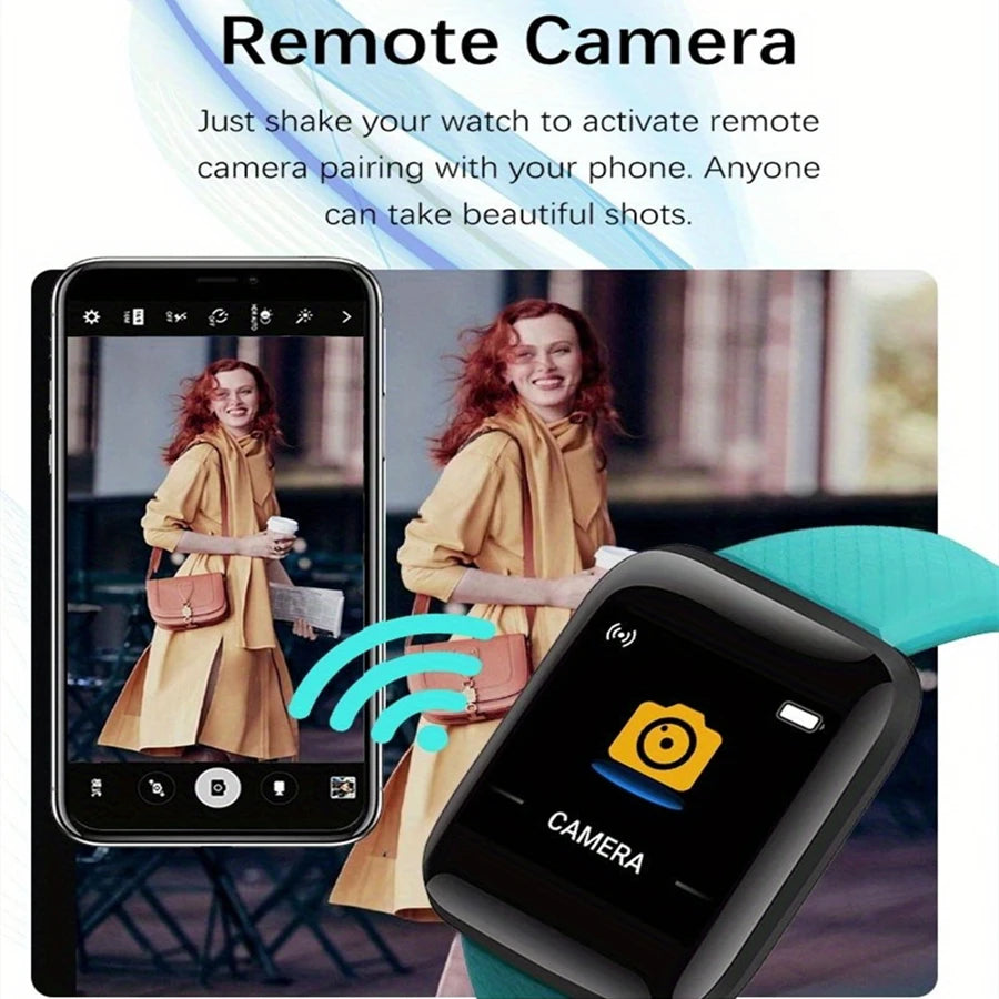 Unisex Smartwatch with Fitness Tracker & Message Alerts