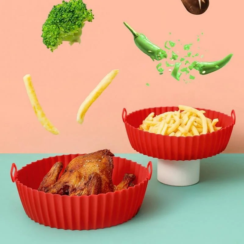 Reusable Food-Safe Silicone Air Fryer Liners
