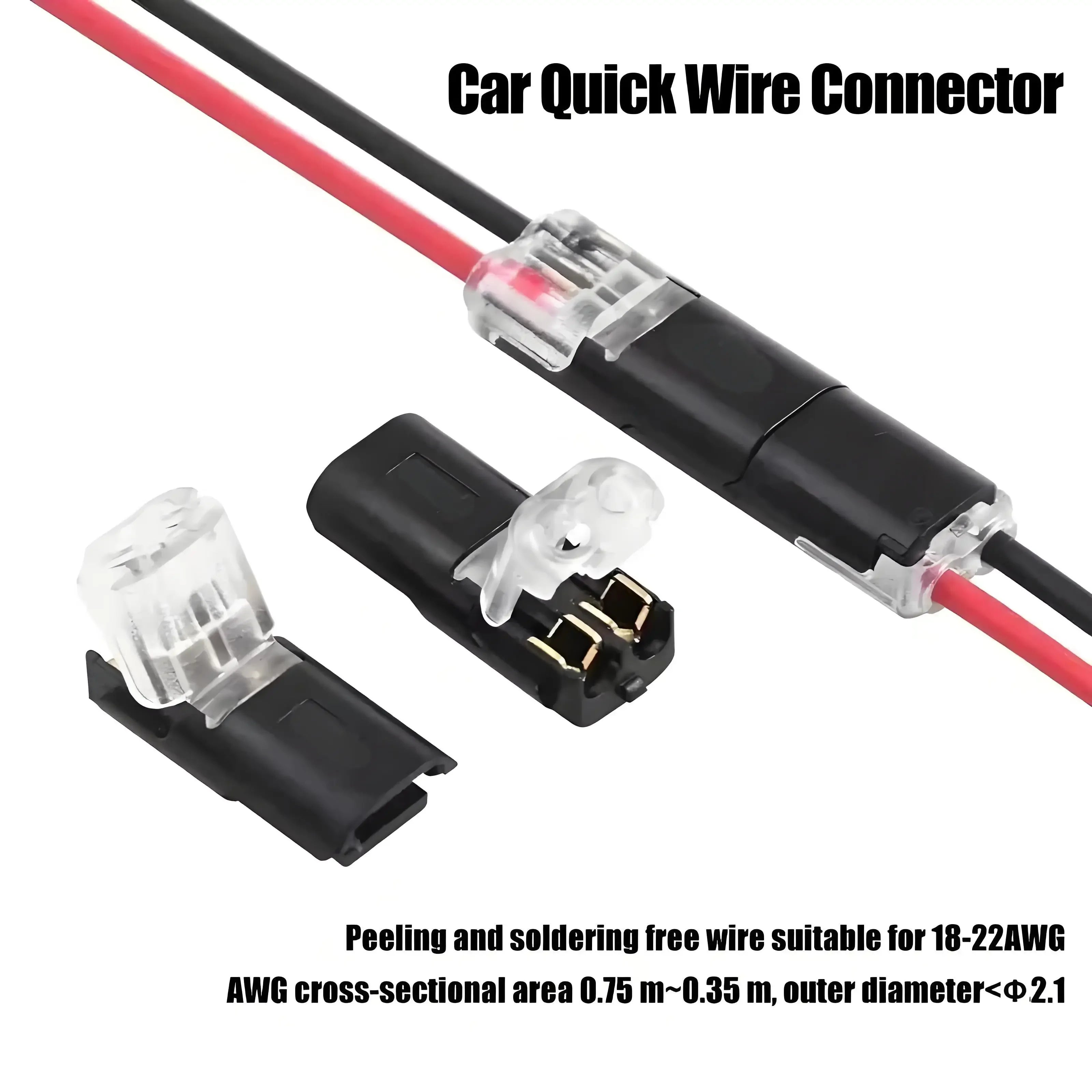 Universal 2-Pin Waterproof Electrical Wire Connector Kit