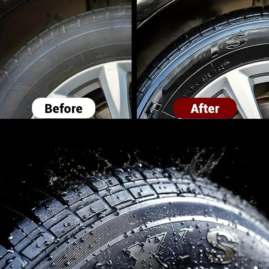 Long-Lasting High-Gloss Tire Shine & Protection Wax