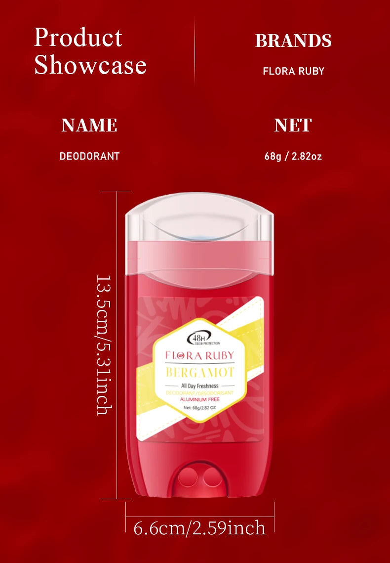 Deodorant Stick,Pure Sports Deodorant Stick Aluminum Free, 48H Long-Lasting Freshness Scent High Endurance 68g/2.82OZ