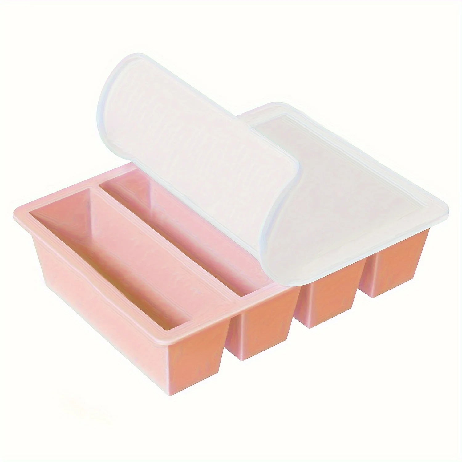1/4 pcs Large Rectangular Ice Cube Mold Set with Lid Stackable Freezer Trays for Bottles Beverages Long Cubes Mould Kitchen Items