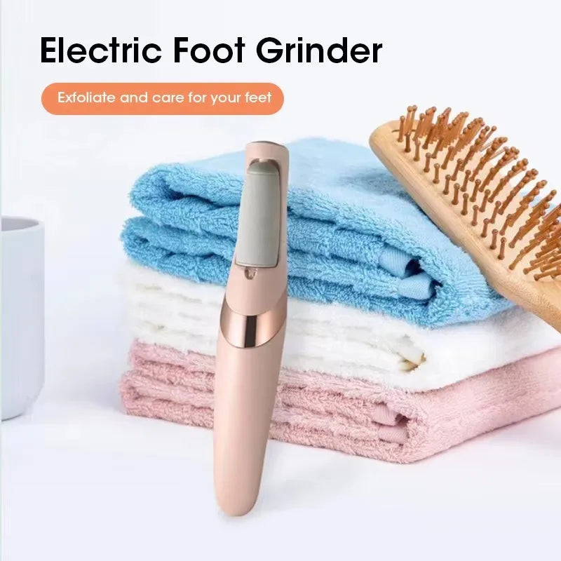 USB Electric Dead Skin Pedicure Automatic Foot Grinder Rechargeable Roller Feet Pedicure Tool with 2 Removable Roller Heads