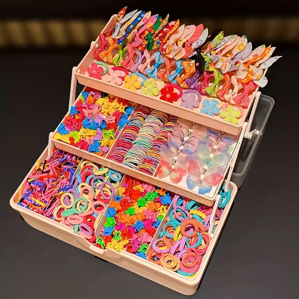 555 pieces/set, colorful butterfly hair clips for girls, stylish and sweet hairstyles, hair accessories.
