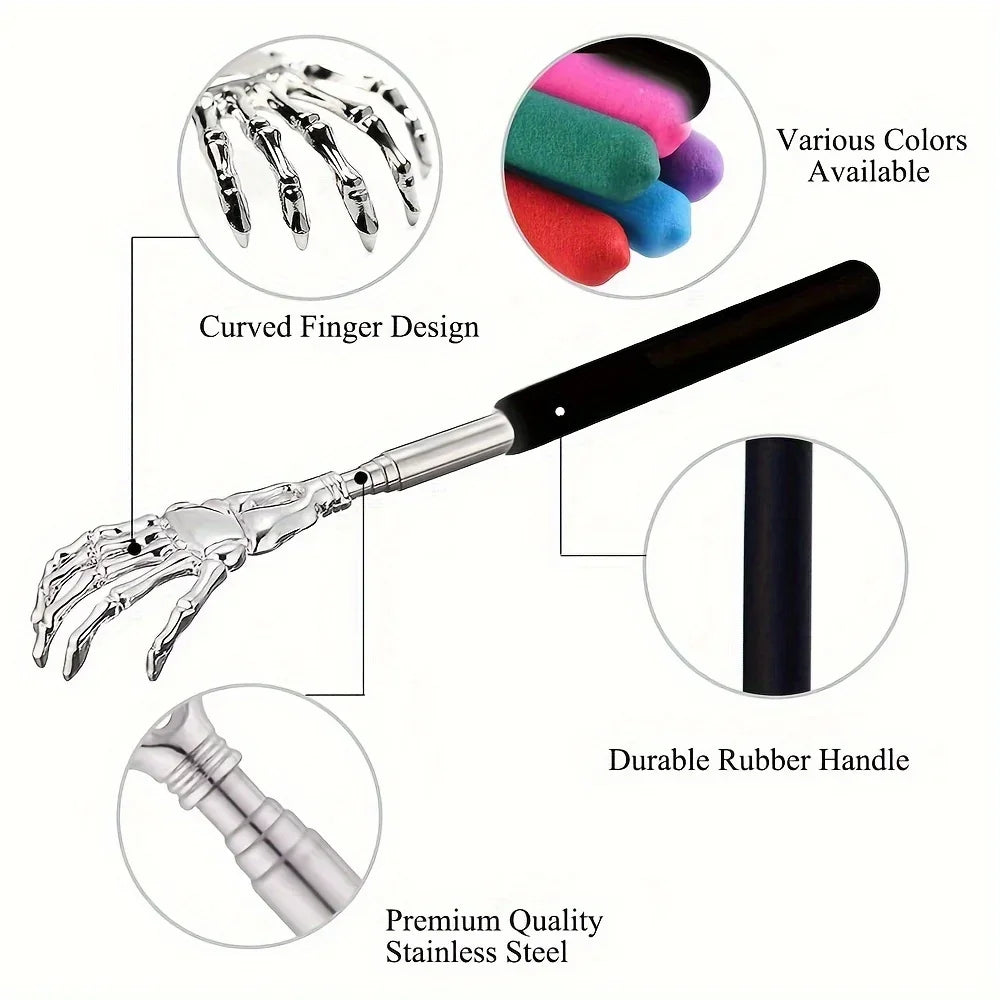 Adjustable Stainless Steel Retractable Back Scratcher
