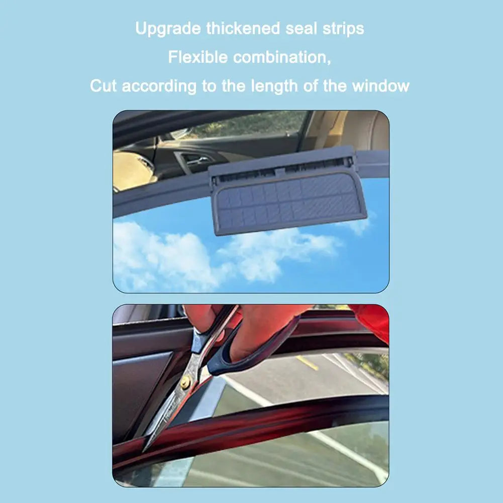 Upgrade Solar Powered Fan Car Cooler Front/Rear USB Charging Window Radiator Exhaust Fan Auto Air Vent Fan Ventilation Radiator