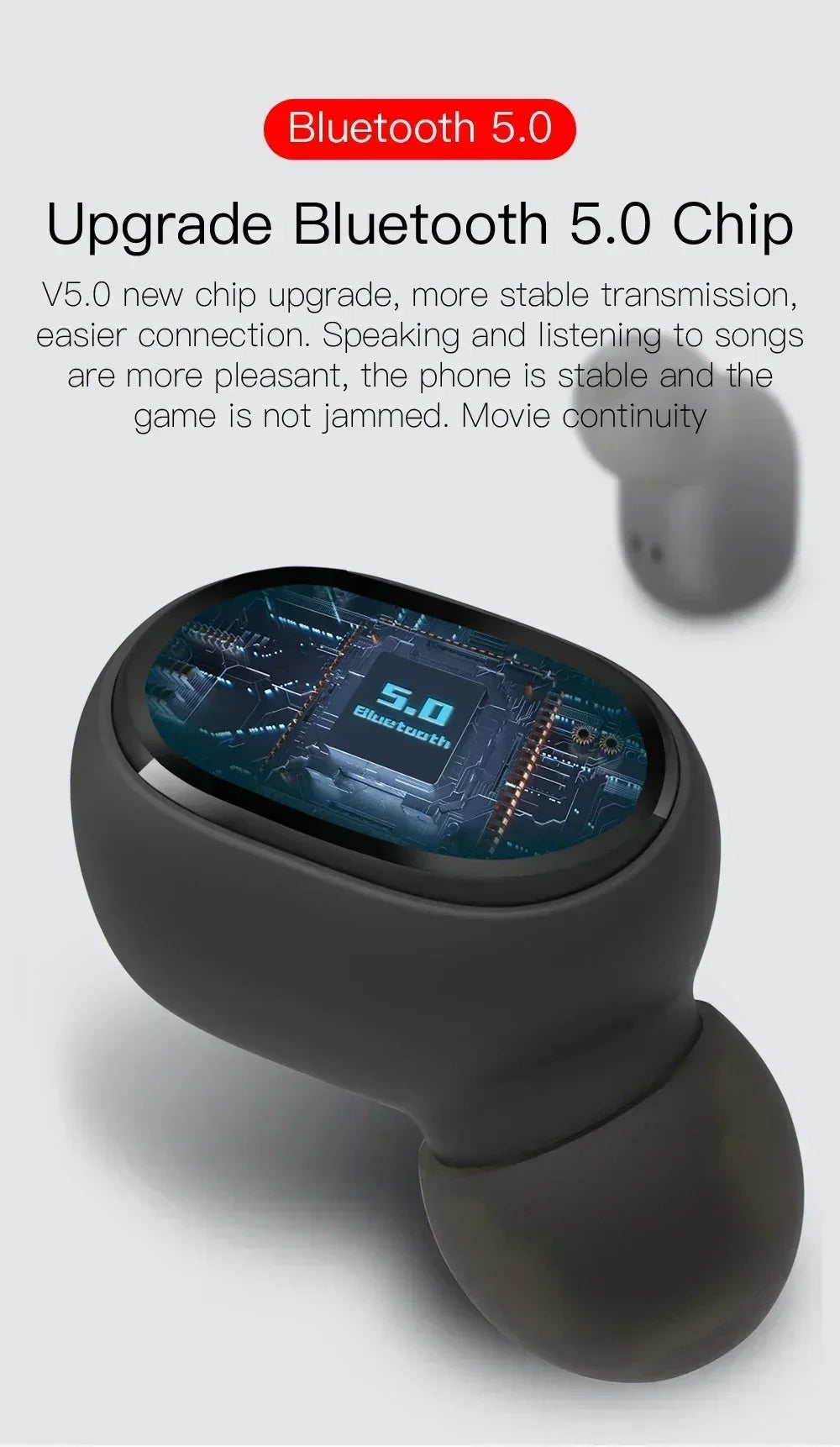 E6S TWS Wireless Bluetooth Earbuds with Smart Microphone