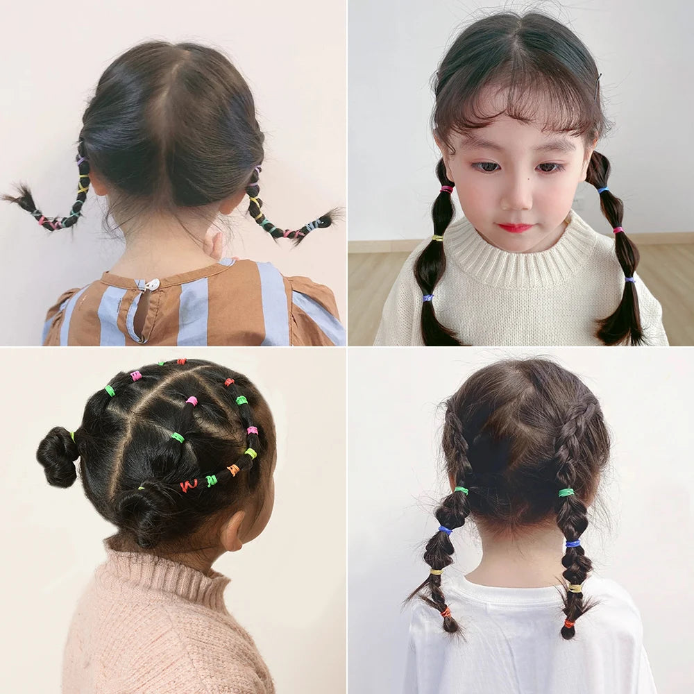 Bulk Colorful Disposable Elastic Hair Ties Set