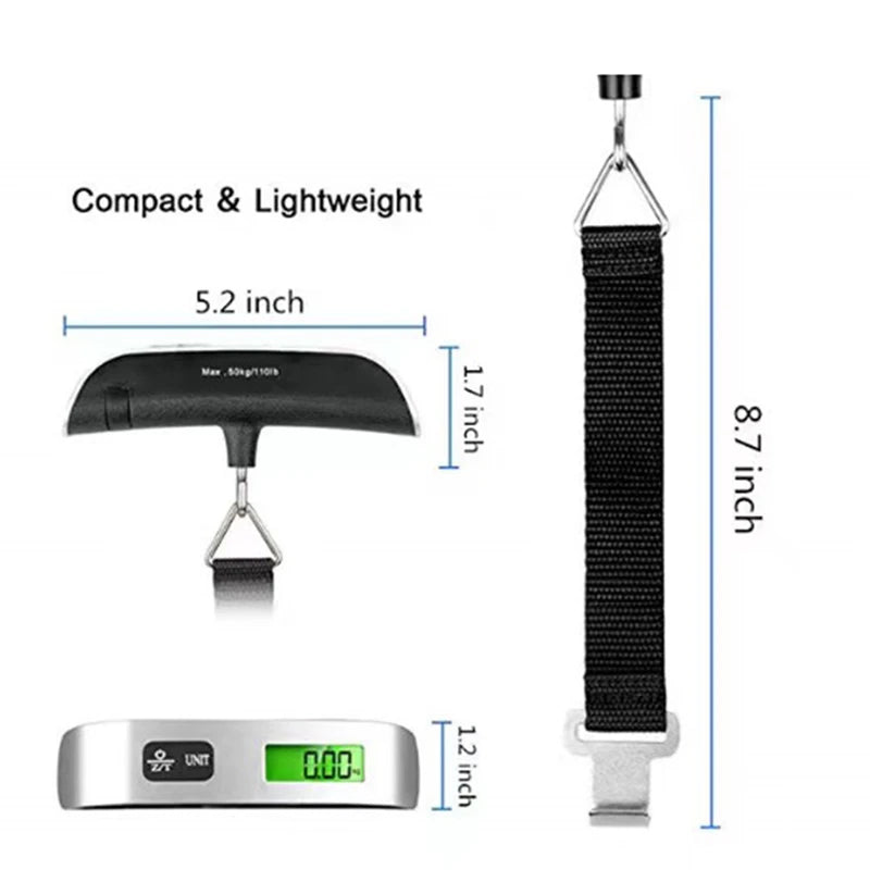 Portable Digital LCD Luggage Scale (50kg / 110lb)