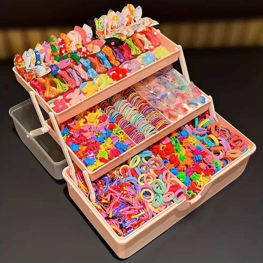 555 pieces/set, colorful butterfly hair clips for girls, stylish and sweet hairstyles, hair accessories.