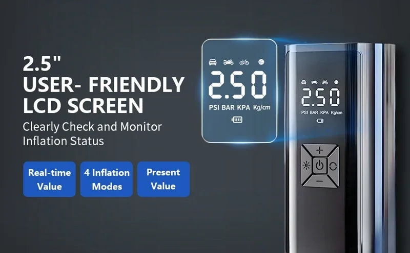 150PSI Portable Wireless Electric Tire Inflator & Pump