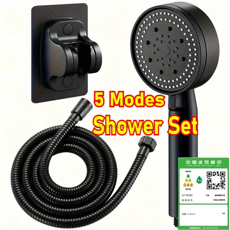 5-Mode Water-Saving Handheld Shower Head Set