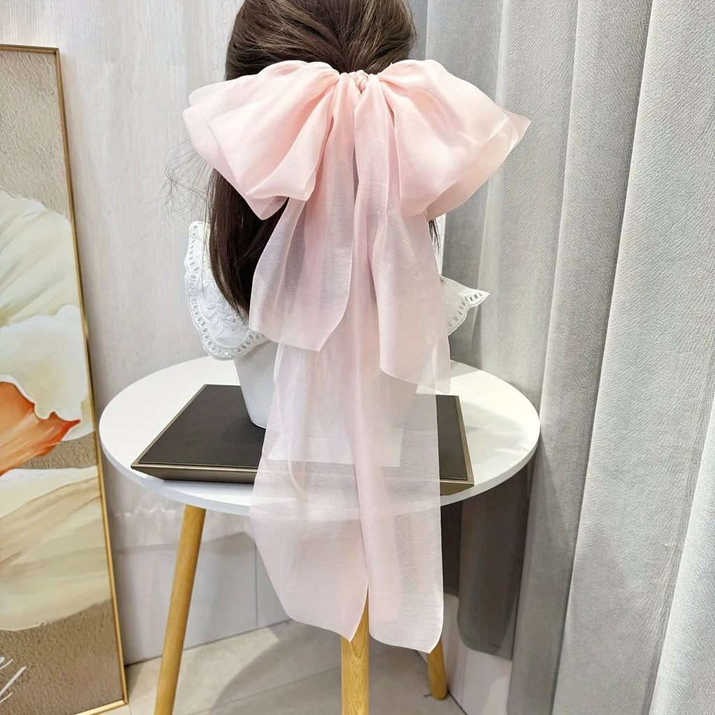 1pc Big Bow Hair Clip Oversized Claw Clamp for High Ponytails Stylish Barrettes Headwear for Girls and Women Hair Accessories