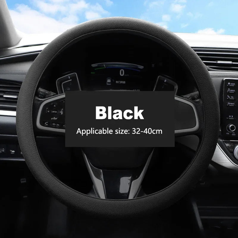 Anti-Skid Silicone Steering Wheel Cover – Comfortable Grip, Universal Fit