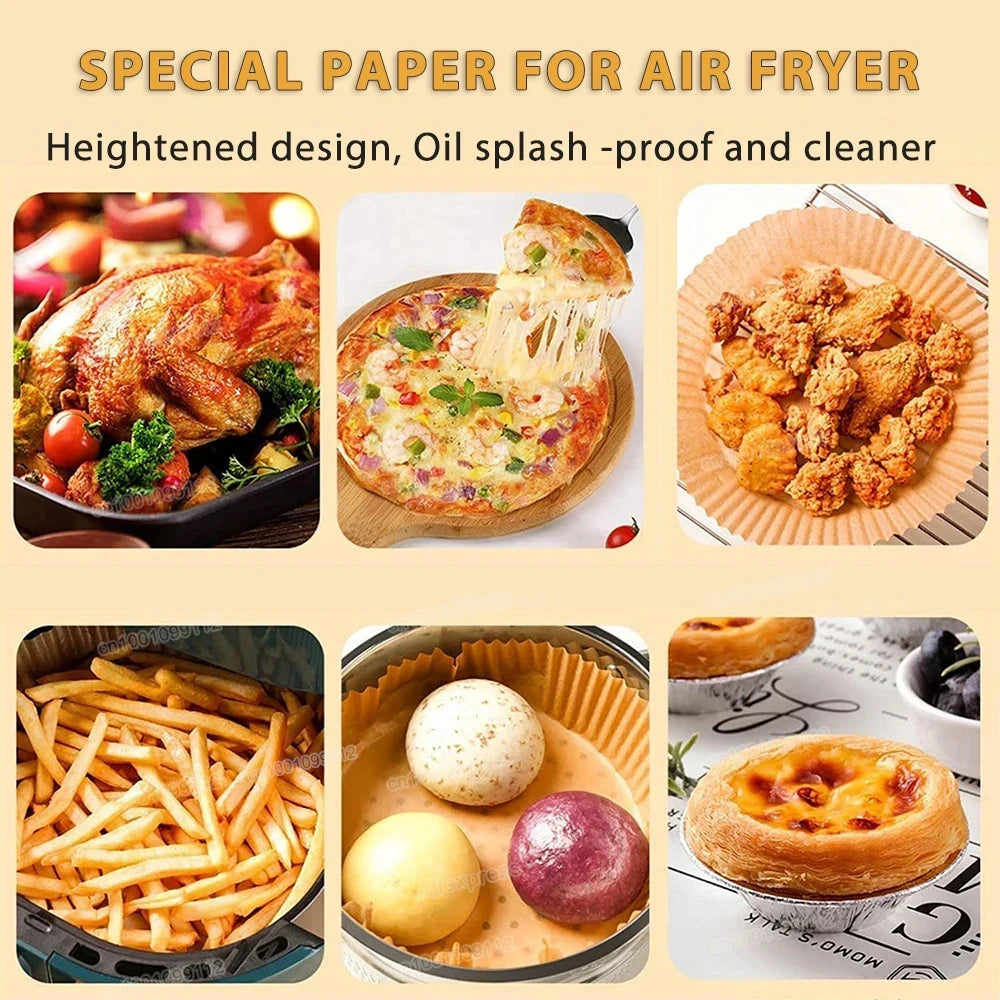 Round Non-Stick Air Fryer Disposable Paper Liners
