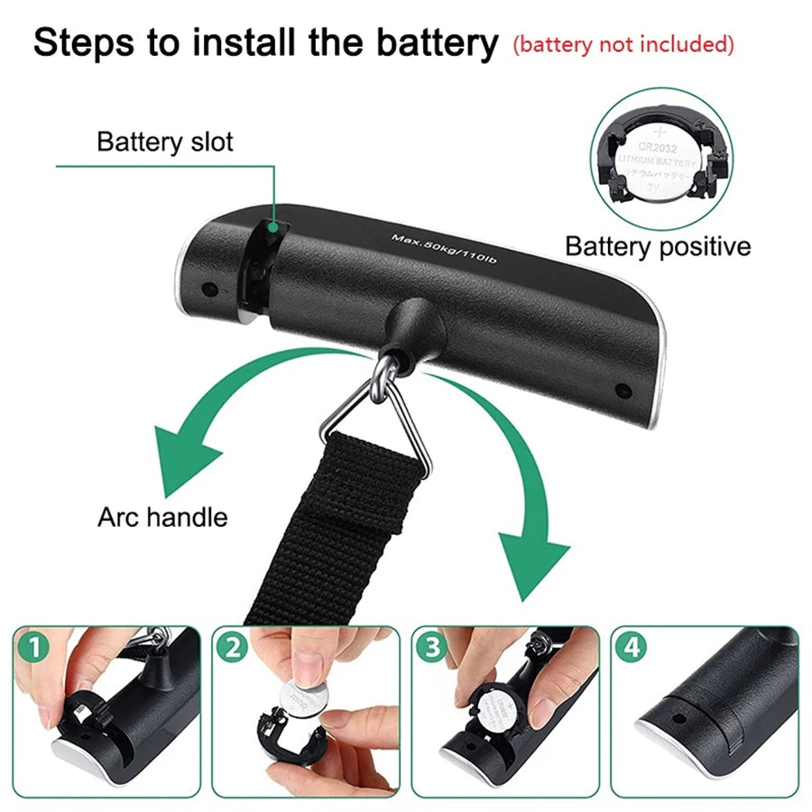 Portable Digital LCD Luggage Scale (50kg / 110lb)