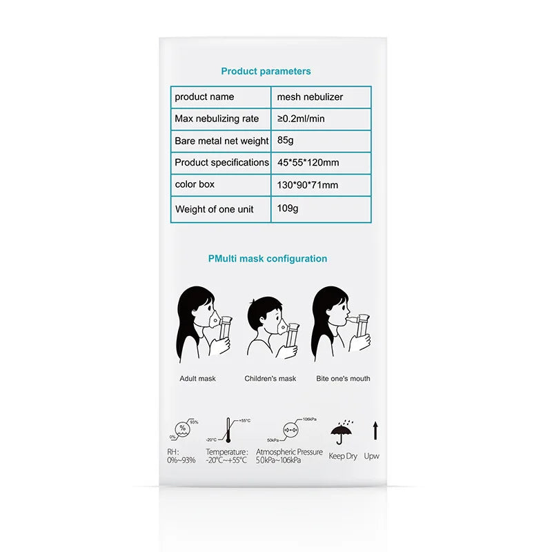 Portable Silent Mesh Nebulizer & Handheld Inhaler