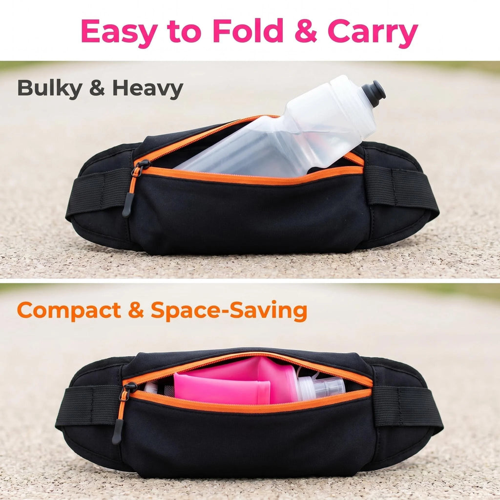 150ml/250ml/500ml Collapsible Silicone Water Bottle with Bite Valve, Outdoor Portable for Running Camping Hiking Travel