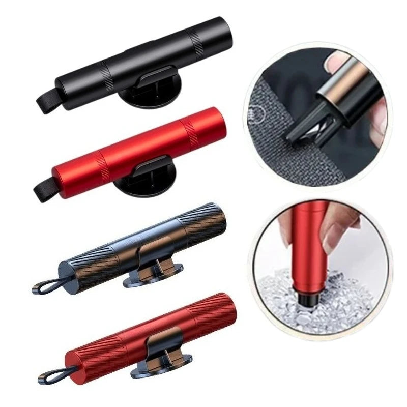 2-in-1 Car Safety Hammer & Seatbelt Cutter – Emergency Window Breaker Escape Tool