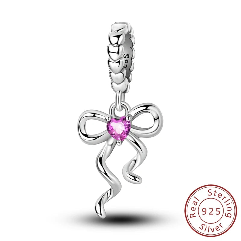 925 Sterling Silve Charms Beads Forever Love Heart Sister Family Life Charms Dangle For Bracelet Woman Jewelry Gifts