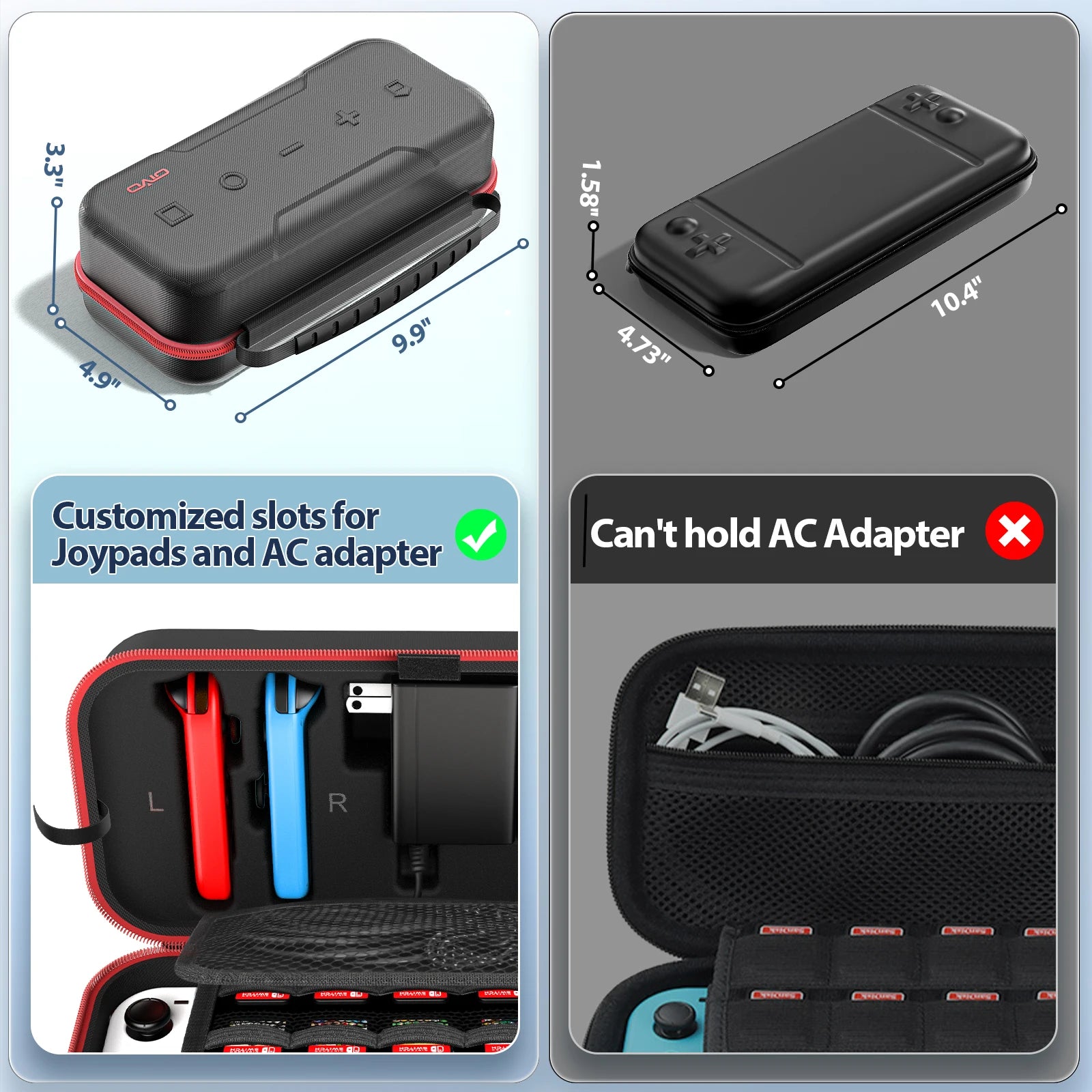 Large Storage Bag for Switch Portable Carrying Protective Case Anti-Scratch Waterproof Travel Bag for N-Switch OLED