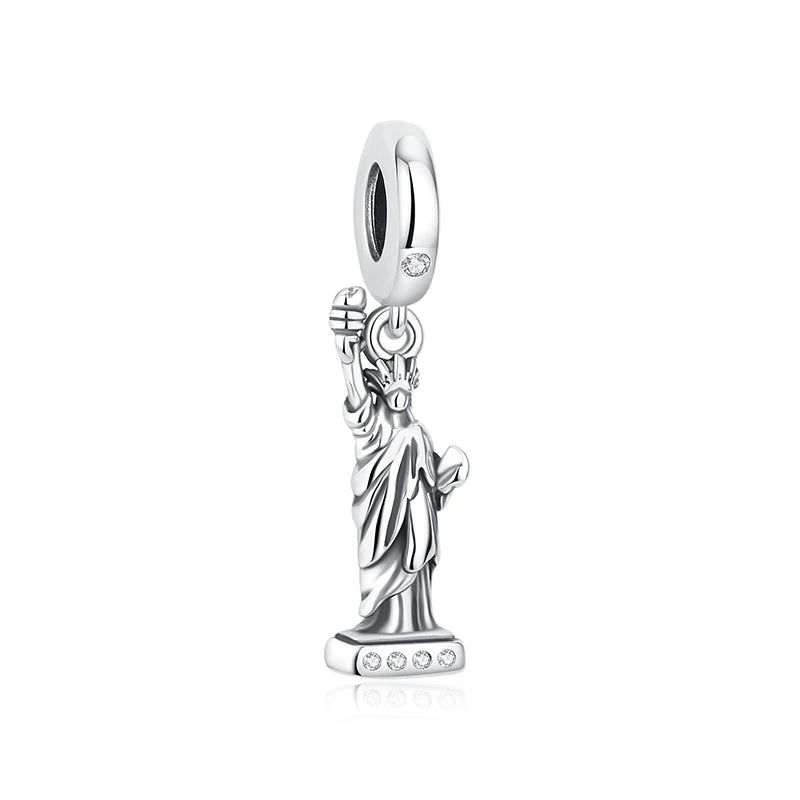 Original 925 Sterling Silver Charms Love Travel London Bus Suitcase Paris Beads Fit Brand Bracelets Necklaces Women DIY Jewelry