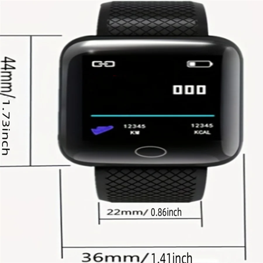 Unisex Smartwatch with Fitness Tracker & Message Alerts